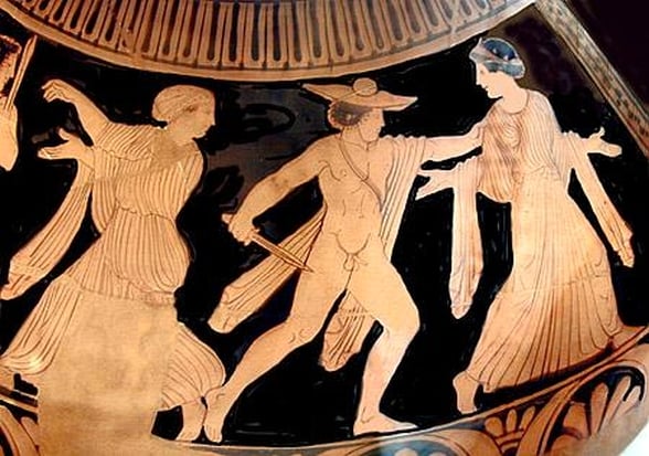 Orestes persegue Clitemnestra