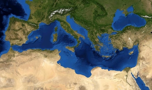 O Mediterrâneo visto do céu