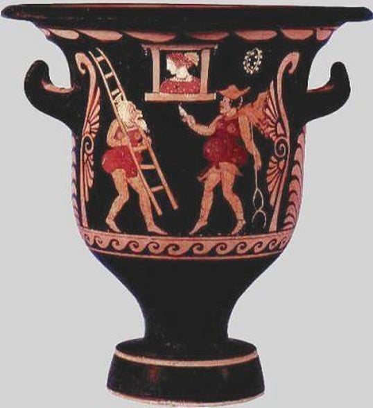 Zeus, Alcmena e Hermes