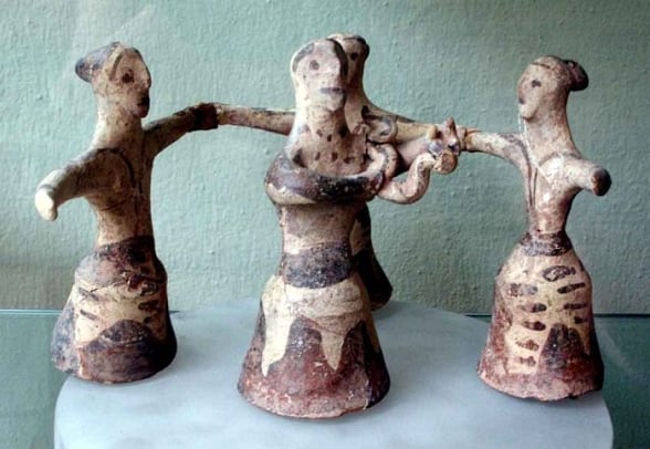 Quatro dançarinas minoicas