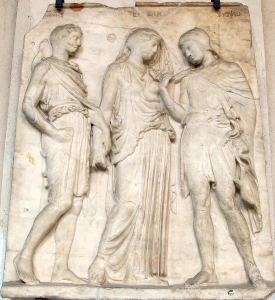 Hermes, Eurídice e Orfeu