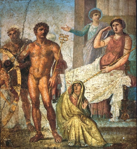 A roda de Íxion, Hermes, Néfele e Hera