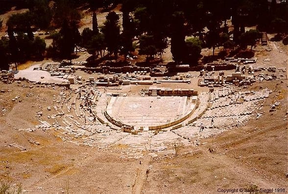 O teatro de Dioniso em Atenas
