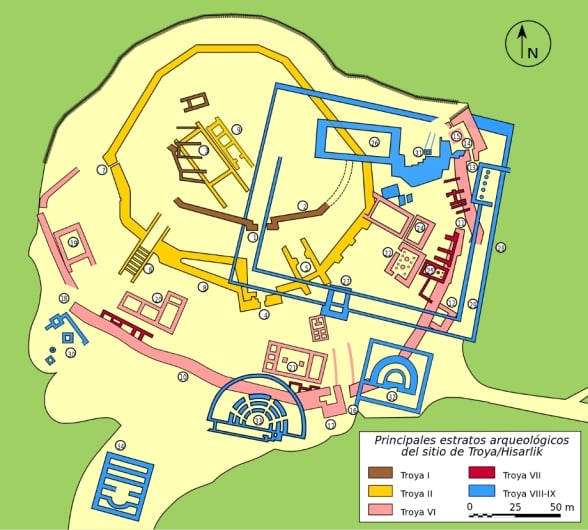 Planos arqueológicos de Troia