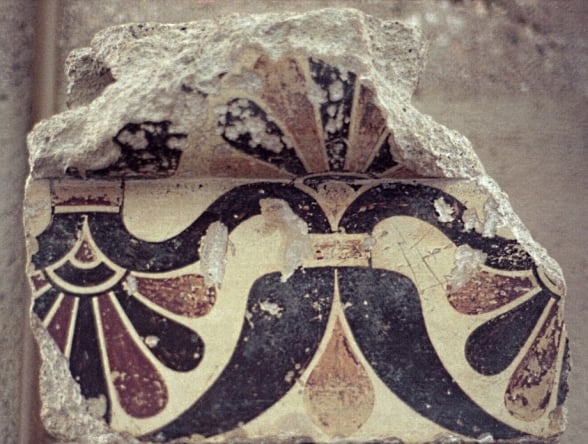 Templo de Apolo em Corinto / antefixo, sima (?) de terracota pintada