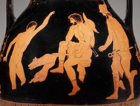 Odisseu e Hermes no Hades / cena A