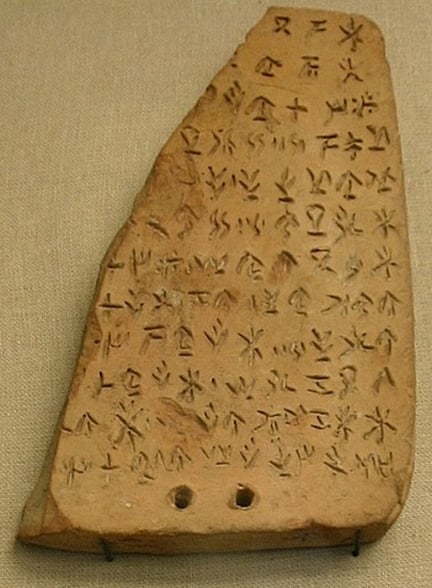 Inscrição arcaica no silabário cipriota