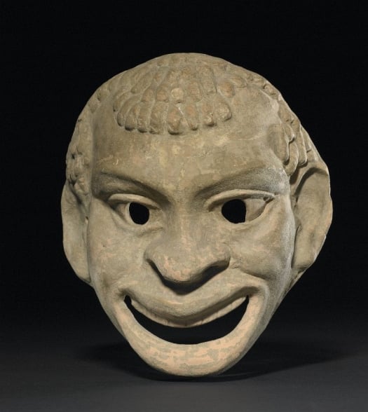 Máscara cômica de escravo africano