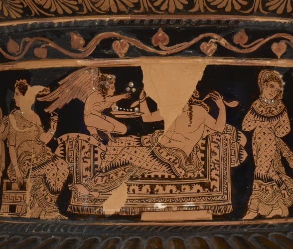 Adônis, Afrodite e Perséfone / detalhe do lado A