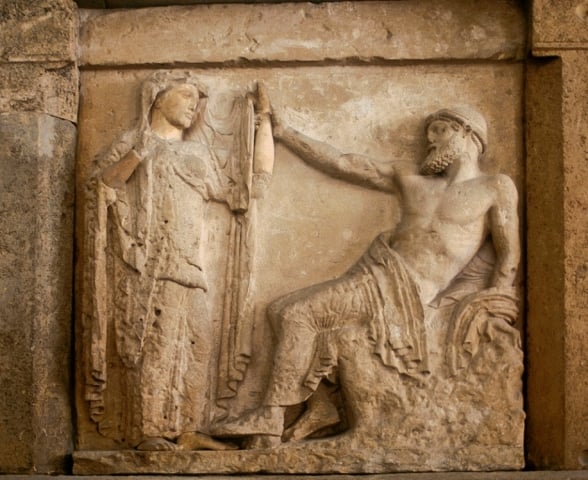 Hera se desvela diante de Zeus
