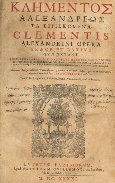 Edição moderna de Clemente de Alexandria