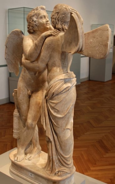 Eros e Psiqu / vista fronto-lateral direita