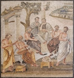 Platão e discípulos na Academia