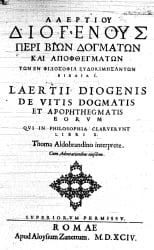 Laertii Diogenis De Vitis Dogmatis ...